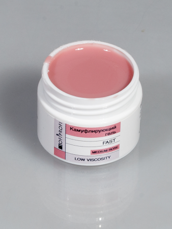 Гель камуфлирующий для ногтей Medium Rose Fast Sofiprofi CAMOUFLAGE GEL, 15 мл